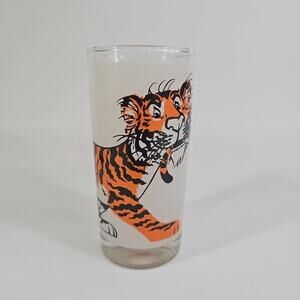 Vintage 1960s Esso Exxon Gas "Put A Tiger in Your Tank" Drinking Frosted Glass